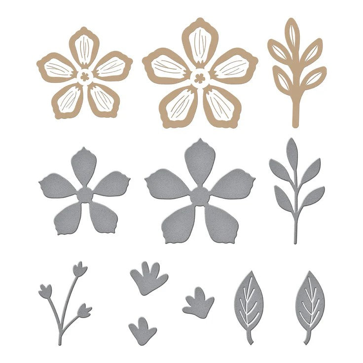 Glimmer Edge Flowers Glimmer Hot Foil Plate & Die Set - DISCONTINUED