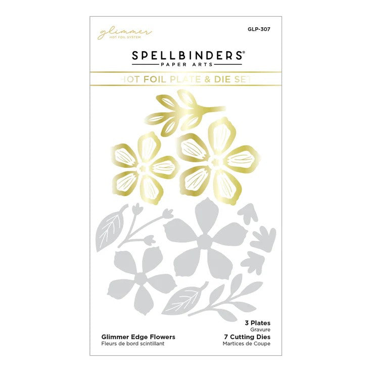 Glimmer Edge Flowers Glimmer Hot Foil Plate & Die Set - DISCONTINUED