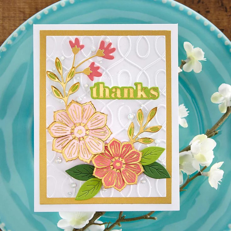 Glimmer Edge Flowers Glimmer Hot Foil Plate & Die Set - DISCONTINUED