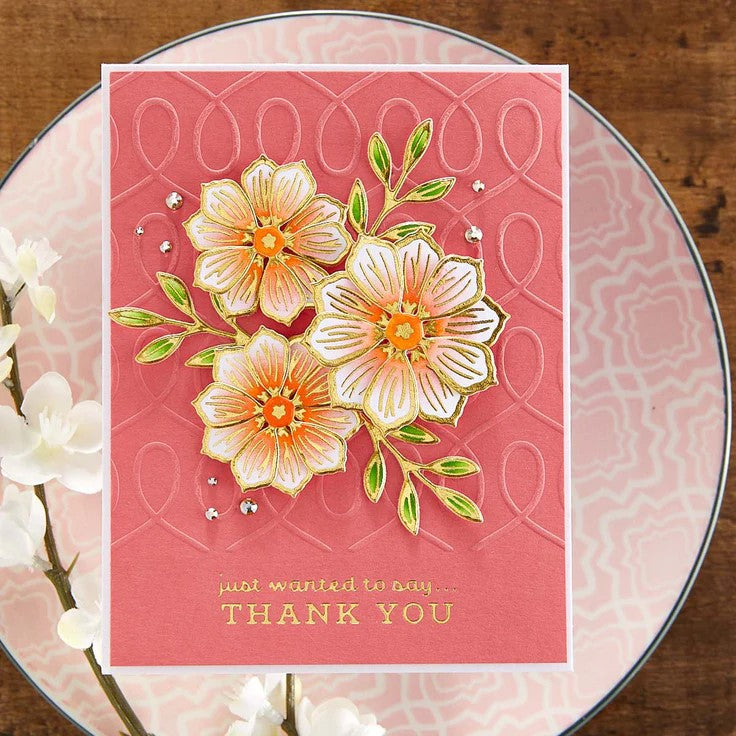Glimmer Edge Flowers Glimmer Hot Foil Plate & Die Set - DISCONTINUED