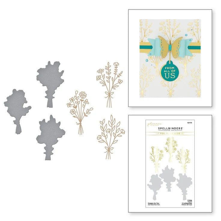 Flowers For You Hot Foil Plate & Die Set - DISCONTINUED
