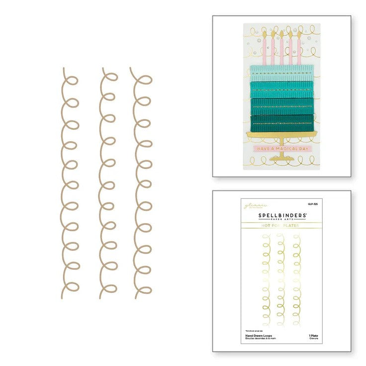 Hand Drawn Loops Glimmer Hot Foil Plate - DISCONTINUED