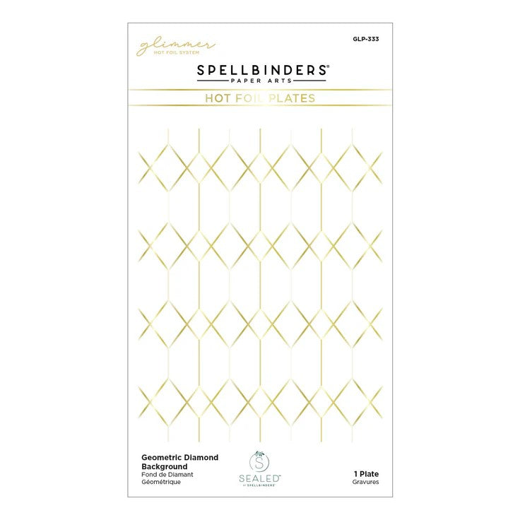 Geometric Diamond Background Glimmer Hot Foil Plates - DISCONTINUED