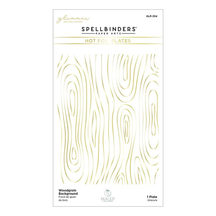 Woodgrain Background Glimmer Hot Foil Plates - DISCONTINUED