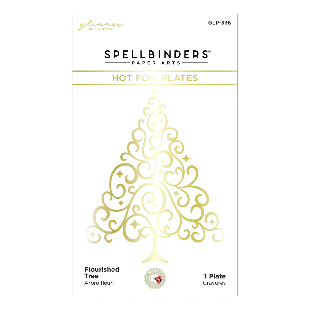 Flourished Tree Glimmer Hot Foil Plates - DISCONTINUED