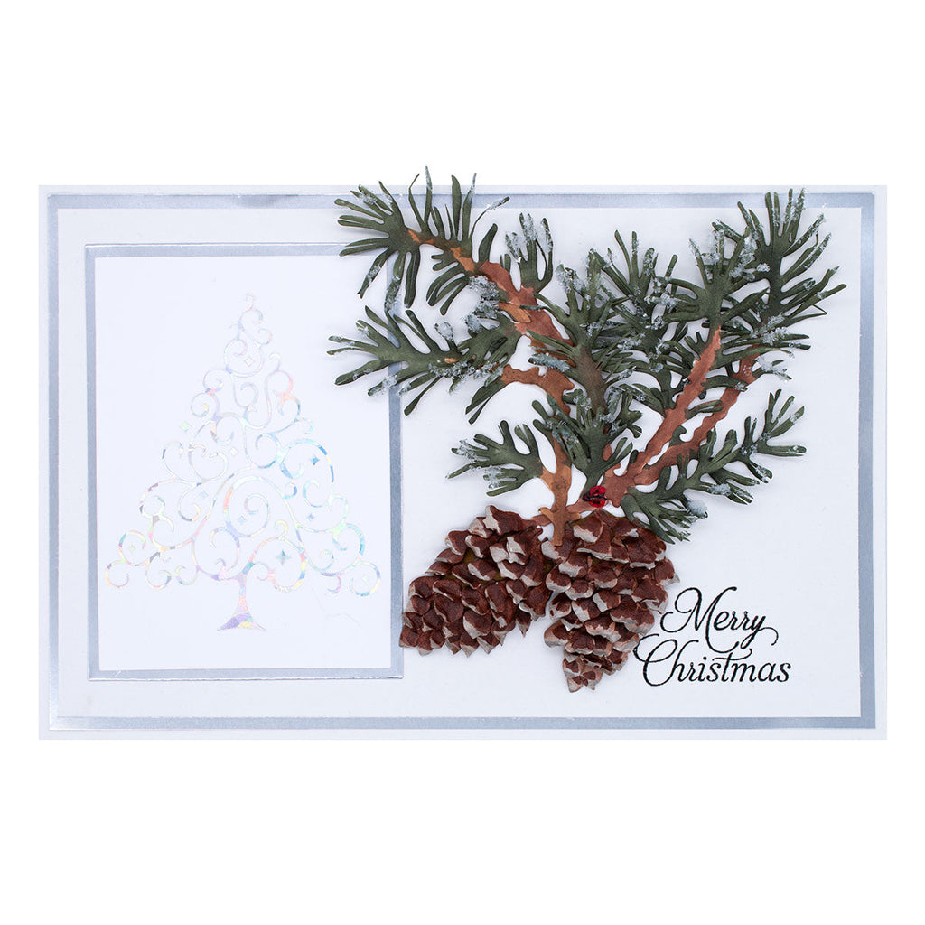 Flourished Tree Glimmer Hot Foil Plates - DISCONTINUED