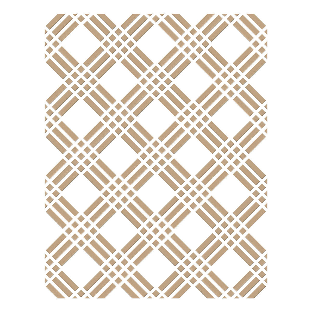 Tic Tac Toe Plaid Glimmer Hot Foil Plate - DISCONTINUED