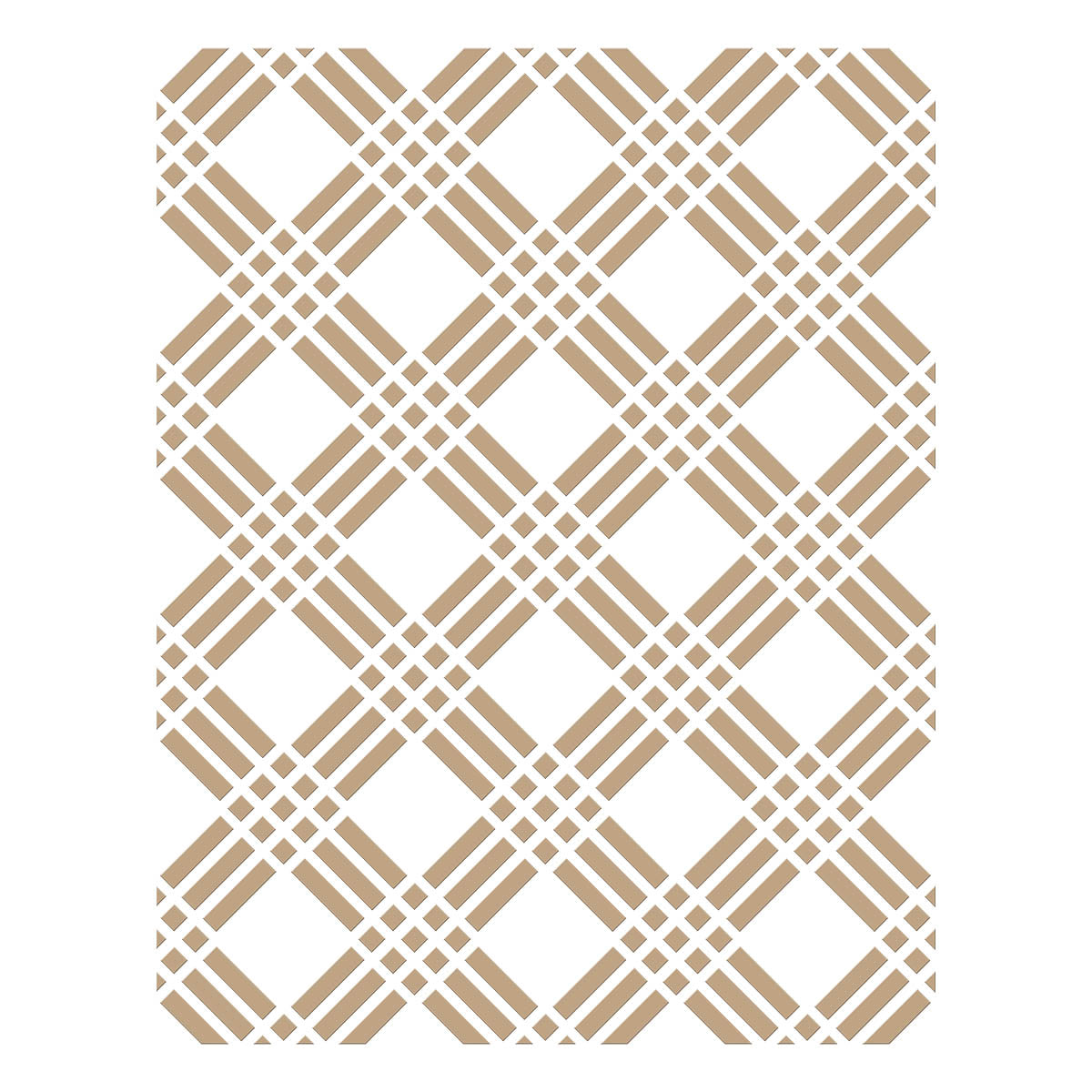 Tic Tac Toe Plaid Glimmer Hot Foil Plate - DISCONTINUED