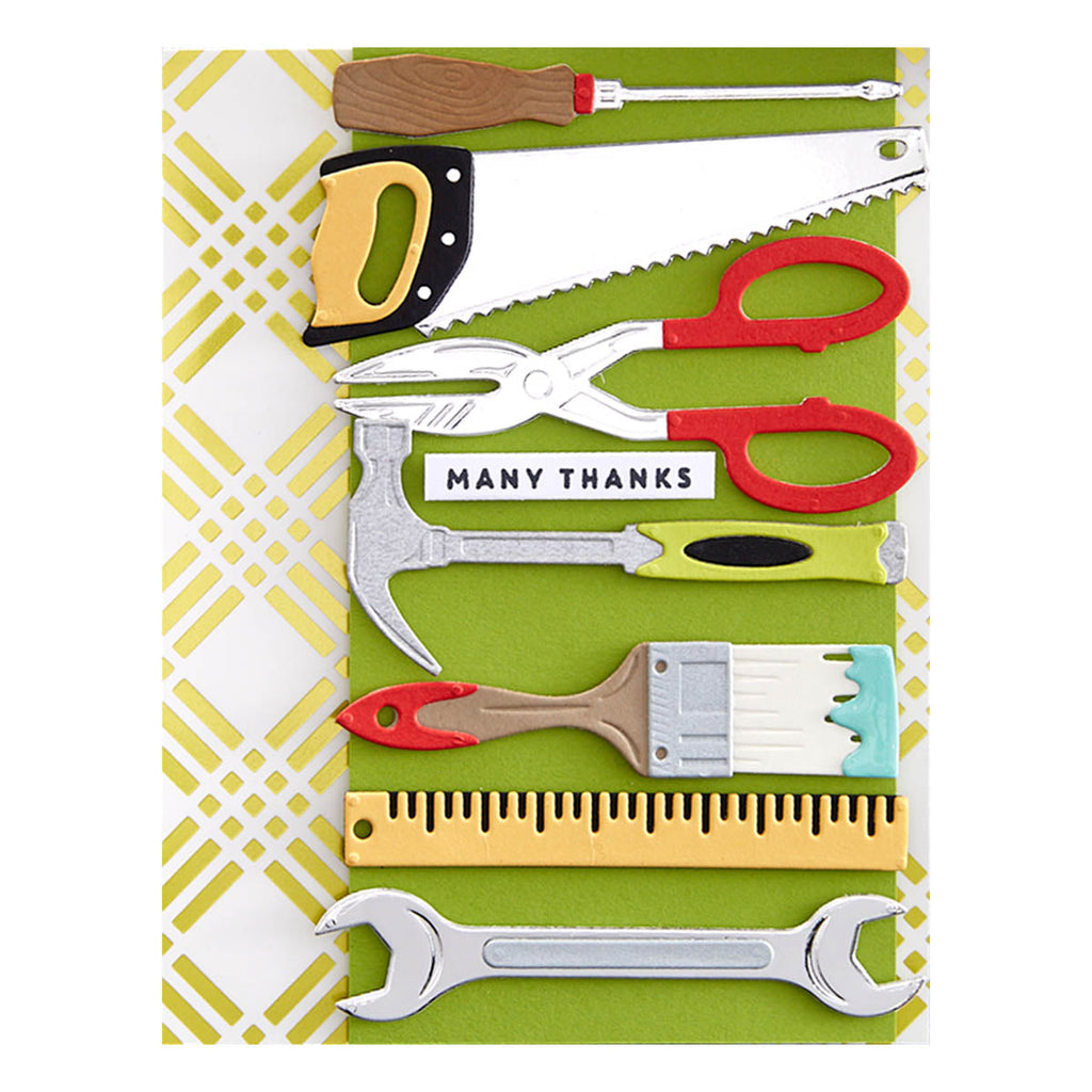 Tic Tac Toe Plaid Glimmer Hot Foil Plate - DISCONTINUED