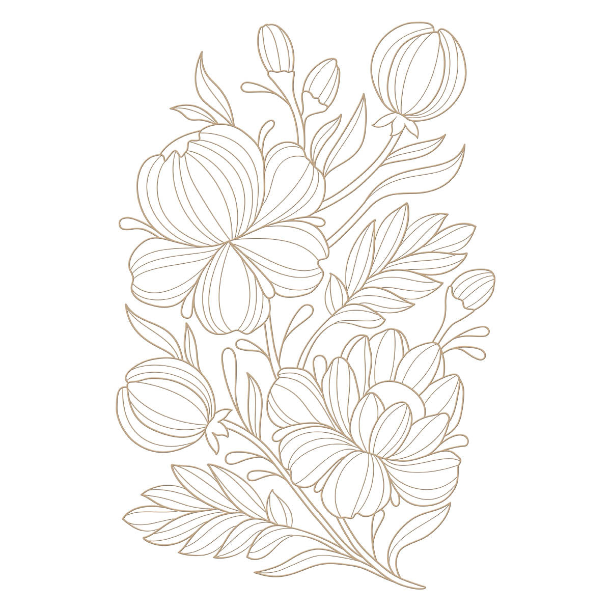 Glimmering Peonies Glimmer Plate and Stencil Bundle