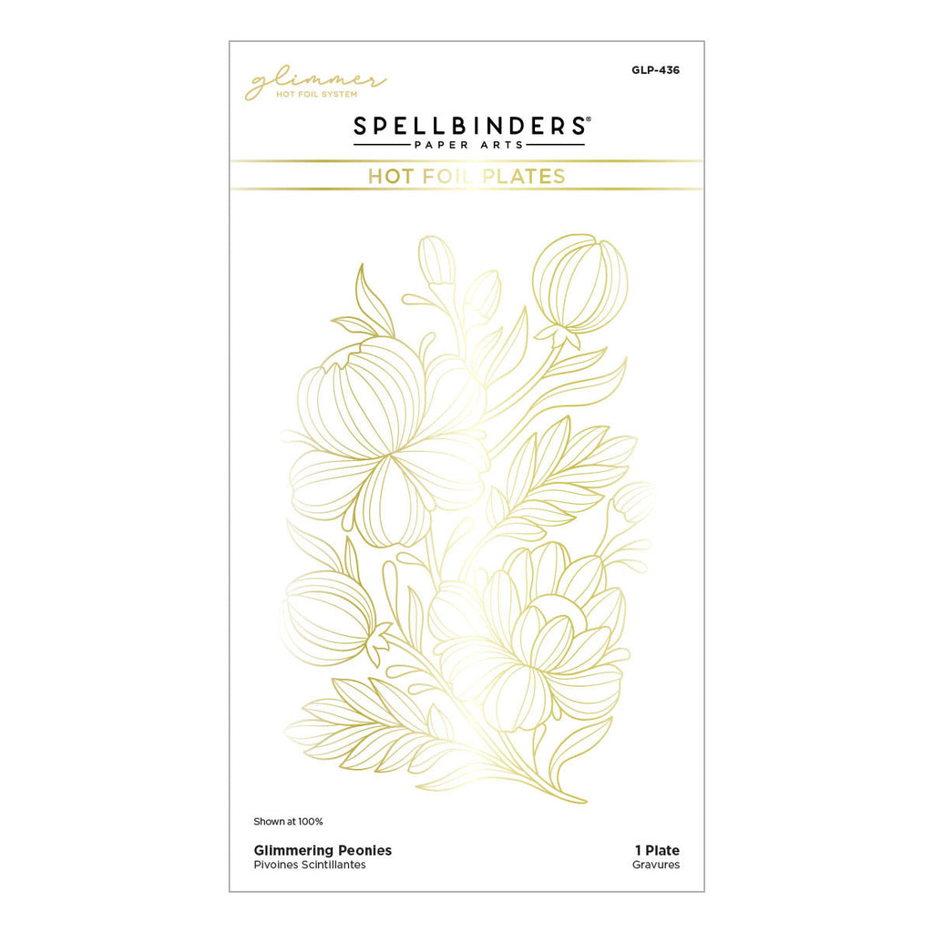 Glimmering Peonies Glimmer Plate and Stencil Bundle