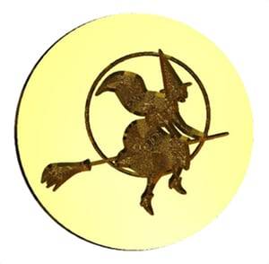 Witch + Broom 2 Wax Seal Stamp